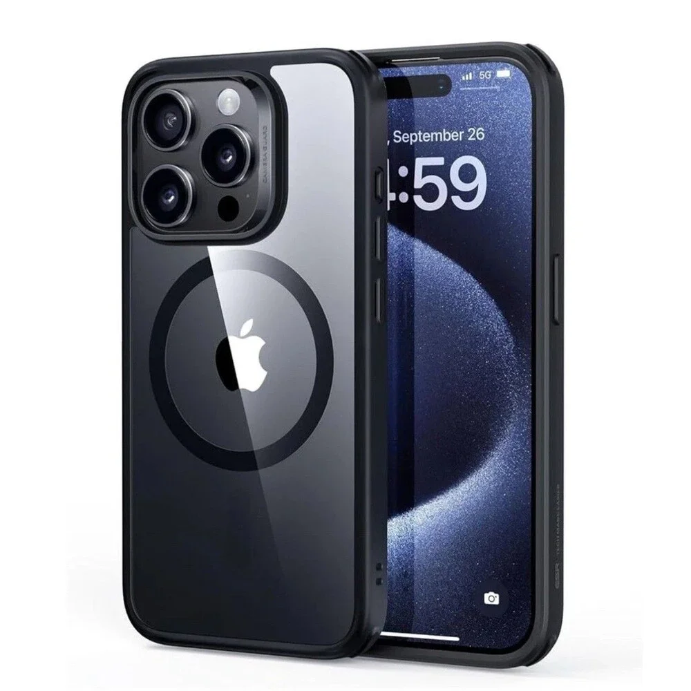 ALPHEX Strong Magnetic Case, Official Color iPhone 15 Pro, Black Titanium 6 PACK